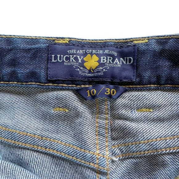 Lucky Brand Jeans Womens Size 10/30 Tall Lola Boot Blue Cotton Blend 35" Inseam - Picture 5 of 11